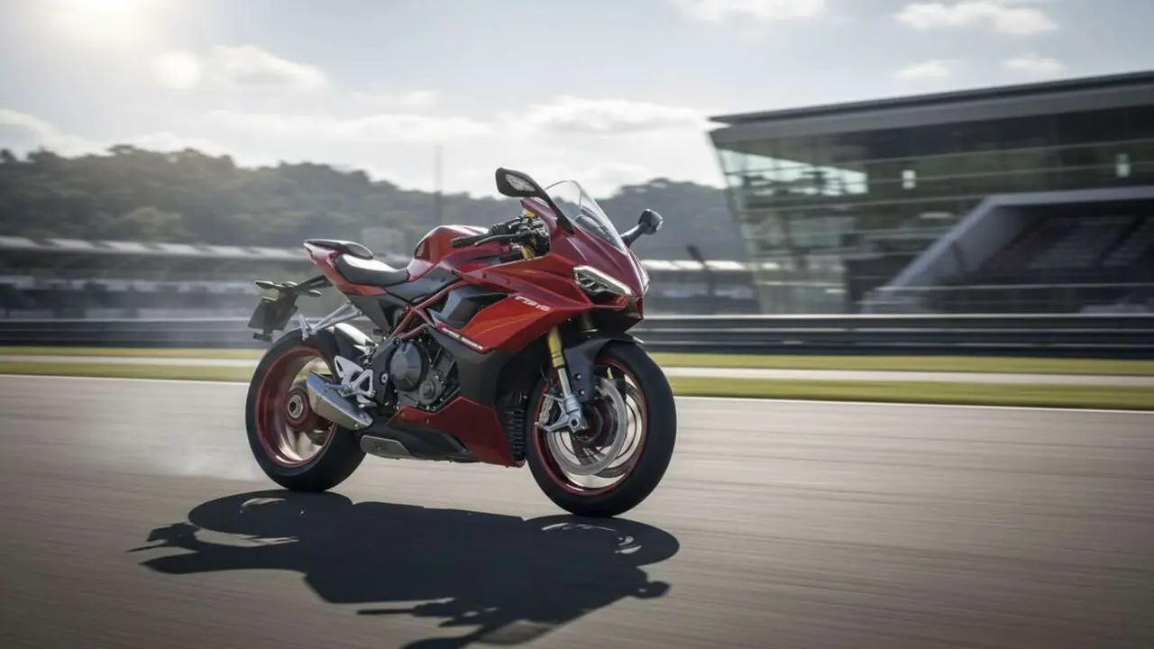  Benelli Tornado 550 2026 en acci&oacute;n mostrando su dise&ntilde;o innovador y caracter&iacute;sticas revolucionarias de moto deportiva &mdash; Imagen generada por IA 