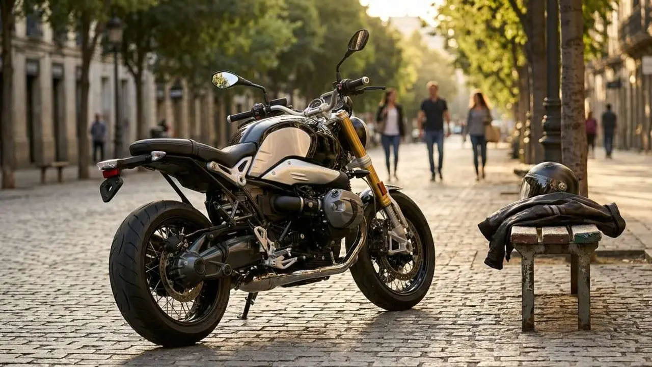  BMW R 12 nineT moto retro cl&aacute;sica con dise&ntilde;o vintage que enamora a los amantes de las motocicletas modernas &mdash; Imagen generada por IA 