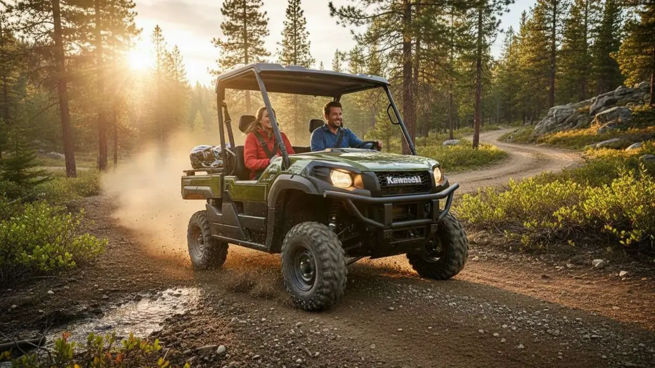  Kawasaki Mule Pro-FX 1000 mostrando su potencia y versatilidad como el UTV favorito del mercado actual &mdash; Imagen generada por IA 