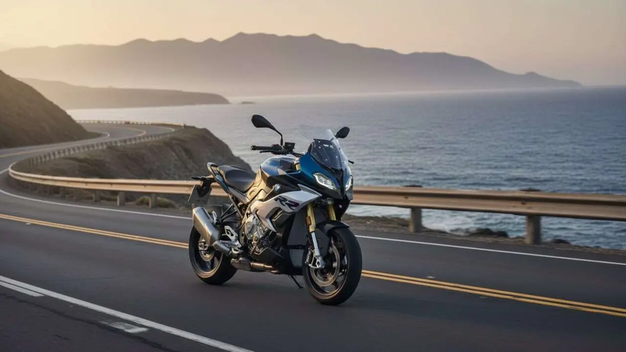  BMW S 1000 XR 2026 en acci&oacute;n mostrando su potente motor y avanzada tecnolog&iacute;a innovadora &mdash; Imagen generada por IA 