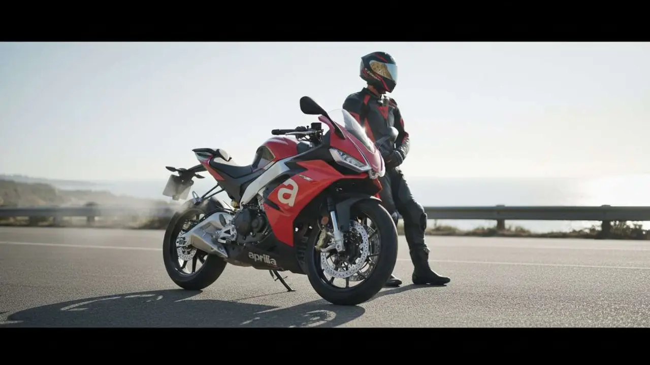  Aprilia RS 457 deportiva compacta destacada en carretera mostrando dise&ntilde;o y rendimiento excepcionales &mdash; Imagen generada por IA 