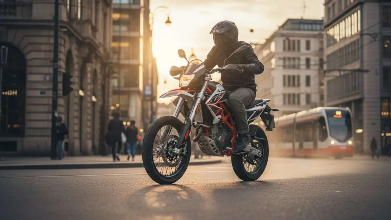  Aprilia SX 125 moto ligera perfecta para la ciudad que revoluciona el motociclismo urbano con estilo y eficiencia &mdash; Imagen generada por IA 