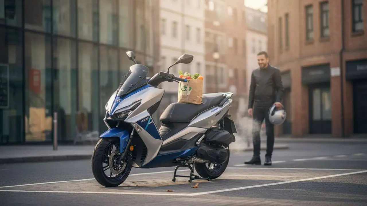  MITT MAX-T 125 moto econ&oacute;mica y eficiente ideal para ciudad con dise&ntilde;o moderno y bajo consumo de combustible &mdash; Imagen generada por IA 
