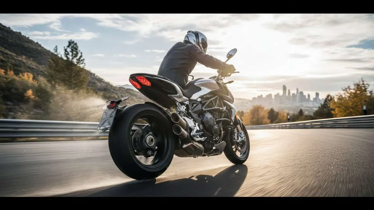  Imagen destacada de la moto MV Agusta Dragster en dise&ntilde;o italiano moderno que est&aacute; revolucionando el mundo del motociclismo &mdash; Imagen generada por IA 