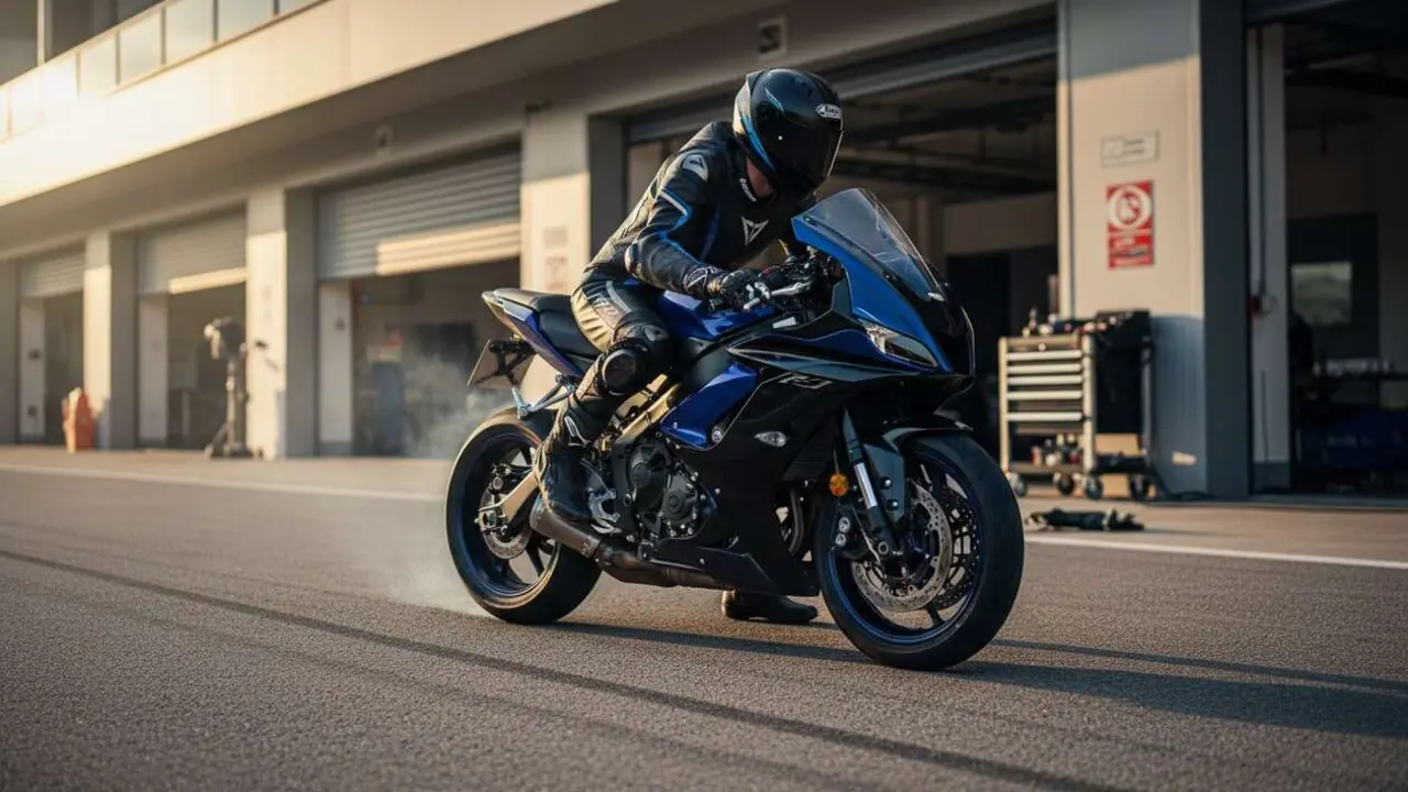  Yamaha R2 deportiva de acceso con dise&ntilde;o moderno y rendimiento perfecto para una conducci&oacute;n emocionante - Imagen generada por IA 