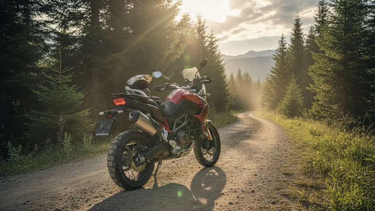  Moto Morini X-Cape 700 destacada en ruta mostrando su dise&ntilde;o innovador y rendimiento superior en motos trail - Imagen generada por IA 
