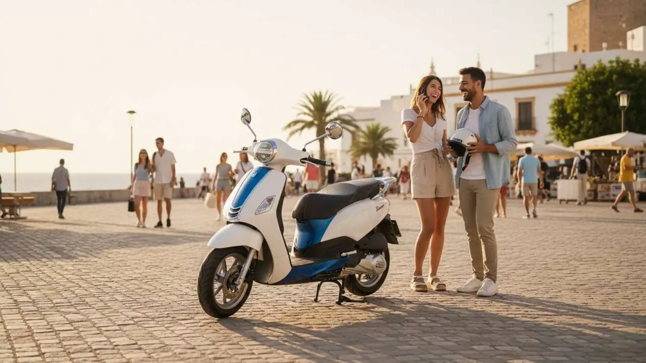  MITT Ibiza 125 la moto urbana ideal para desplazarte por la ciudad con estilo y eficiencia - Imagen generada por IA 