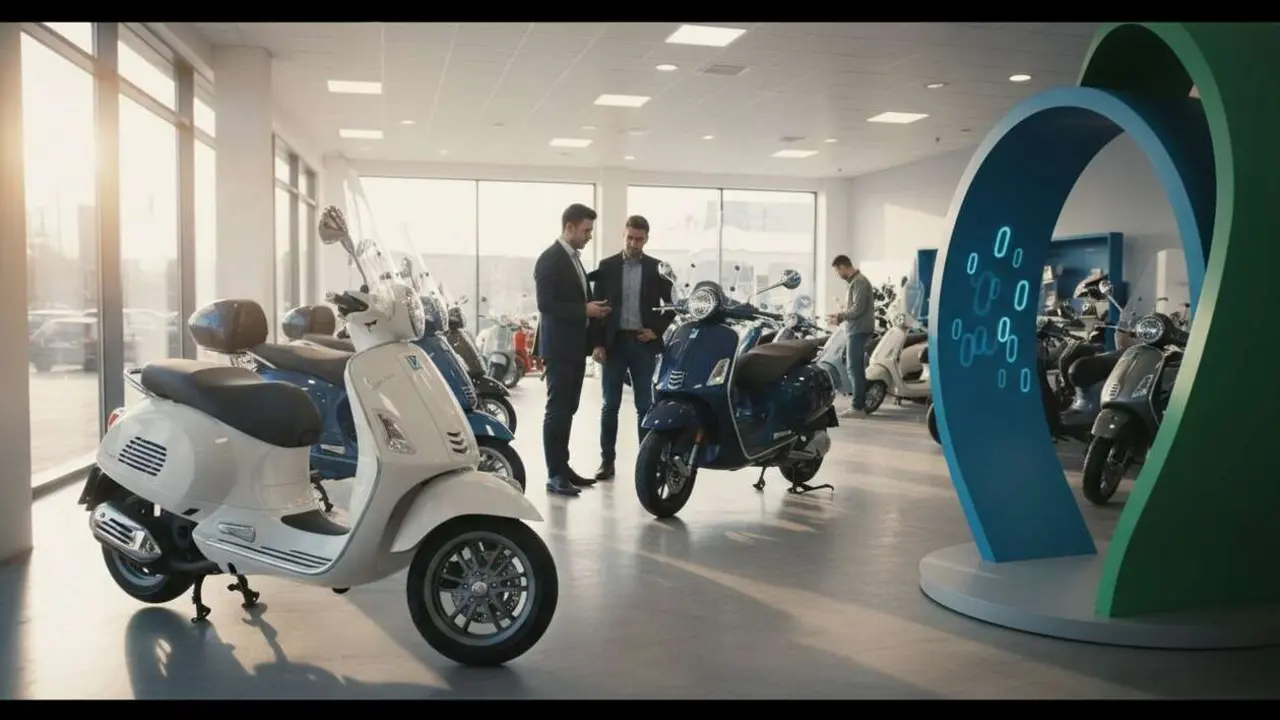  Motocicleta Piaggio con financiaci&oacute;n al 0% y garant&iacute;a extendida de 4 a&ntilde;os para una compra segura y sin intereses - Imagen generada por IA 