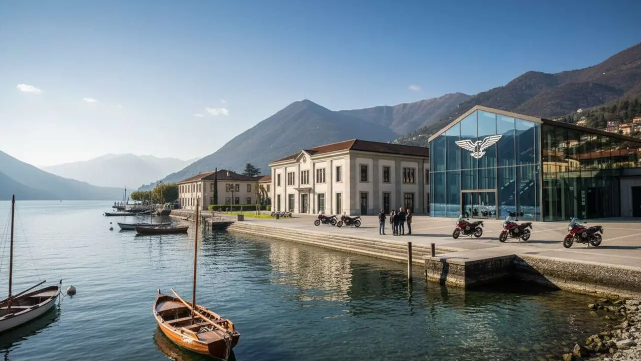  Nueva f&aacute;brica y museo de Moto Guzzi en Mandello impulsan la innovaci&oacute;n y tradici&oacute;n de la marca italiana - Imagen generada por IA 
