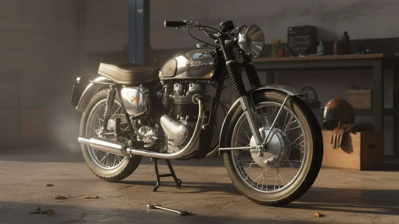  Motocicleta cl&aacute;sica BSA Gold Star mostrando su dise&ntilde;o ic&oacute;nico y legado hist&oacute;rico para entusiastas vintage - Imagen generada por IA 
