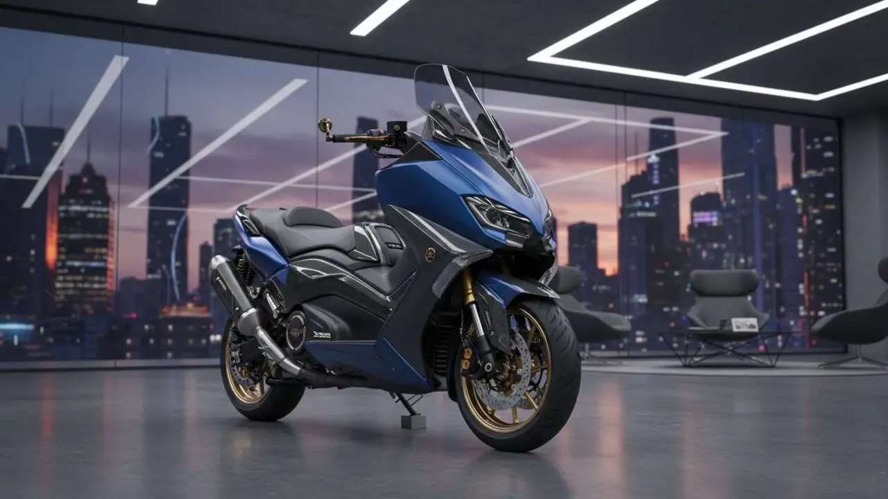  Yamaha TMAX 560 Mansory en edici&oacute;n de lujo mostrando dise&ntilde;o innovador y rendimiento excepcional - Imagen generada por IA 