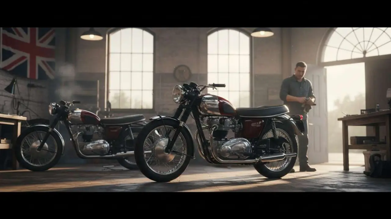  Motocicletas Triumph cl&aacute;sicas que representan la historia y la leyenda brit&aacute;nica de calidad en motos emblem&aacute;ticas - Imagen generada por IA 