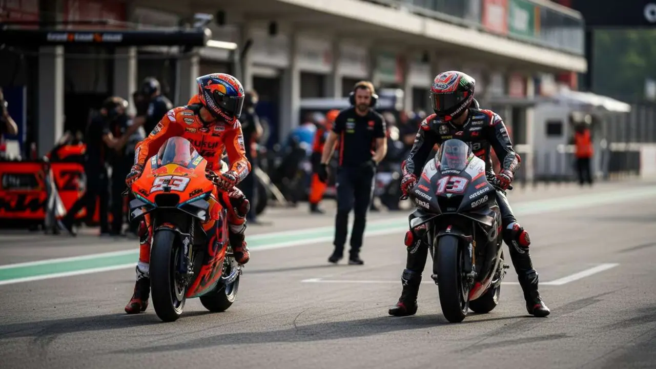  Enea Bastianini anuncia su salida de KTM y su incorporaci&oacute;n oficial a Aprilia para la temporada MotoGP 2027 - Imagen generada por IA 