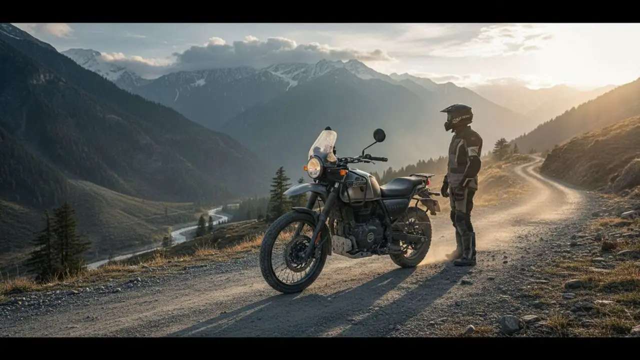  Royal Enfield Himalayan 440 destacada en carretera, el nuevo rival accesible de la Royal Enfield 450 para aventura - Imagen generada por IA 