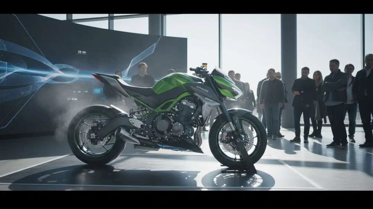 Kawasaki Corleo moto turbo de hidr&oacute;geno con motor 2 tiempos sorprende por su innovaci&oacute;n y tecnolog&iacute;a avanzada - Imagen generada por IA 