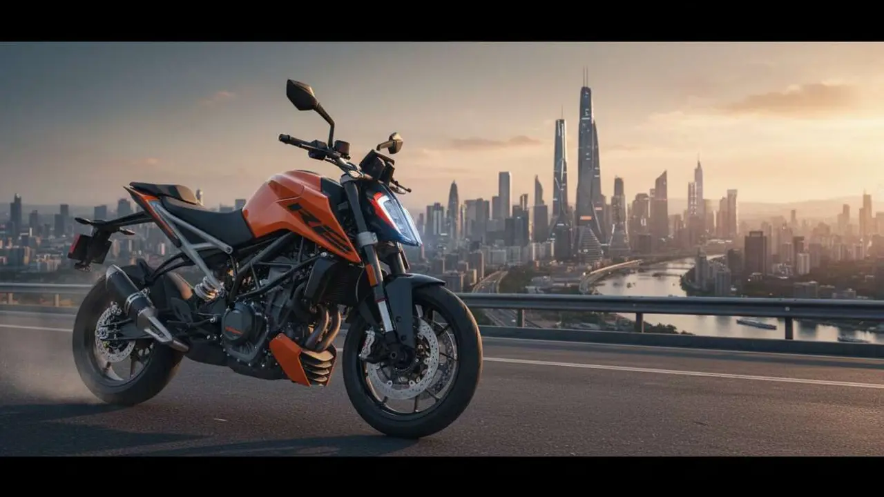  KTM 490 Duke 2026 con motor bicil&iacute;ndrico y mayor potencia en un dise&ntilde;o innovador para motociclistas exigentes - Imagen generada por IA 