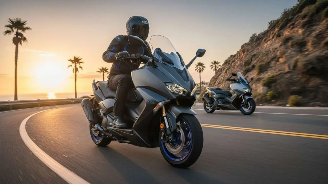  La nueva Voge TMAX 2024 llega en septiembre con m&aacute;s potencia y dise&ntilde;o deportivo que la Zontes 368G - Imagen generada por IA 