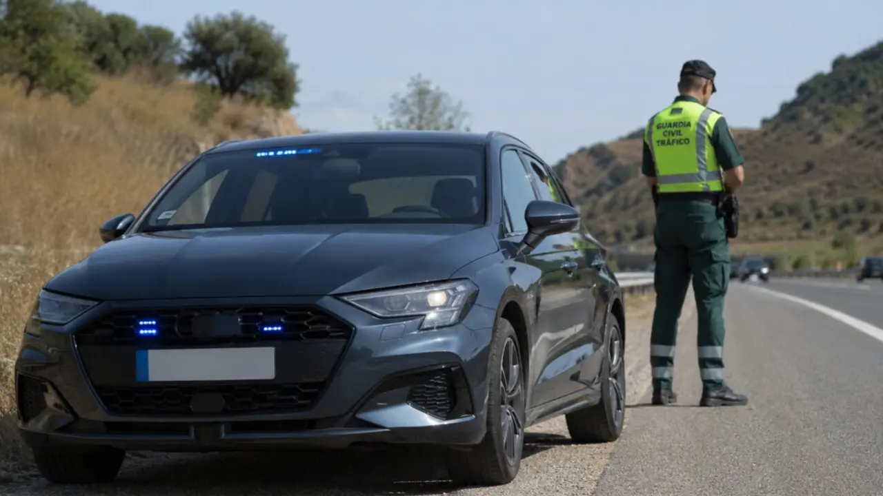 Coche camuflado de la guardia civil de tr&aacute;fico