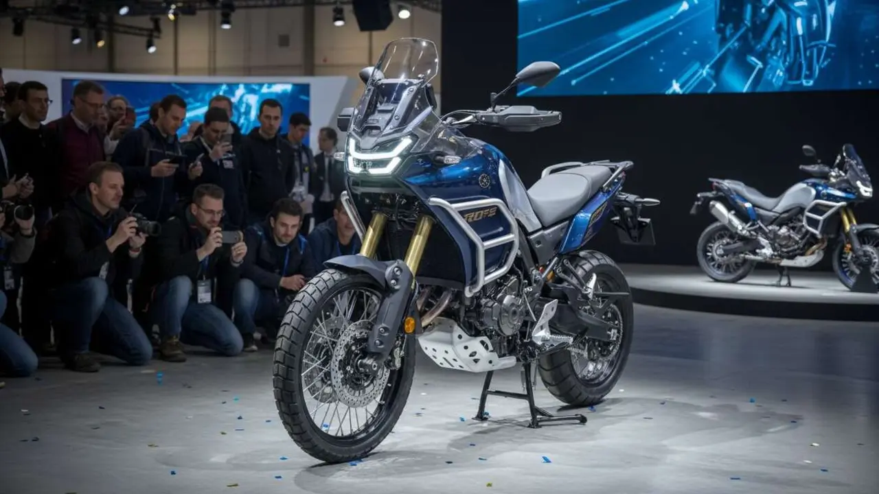  Yamaha presenta su nueva Tenere 900 en EICMA 2026 con dise&ntilde;o innovador y tecnolog&iacute;a avanzada para aventuras off-road - Imagen generada por IA 