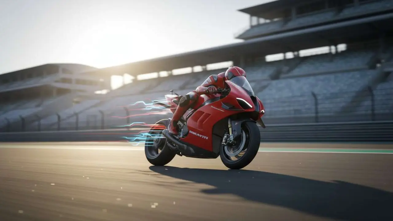  Ducati y su ventaja secreta que transformar&aacute; la temporada 2027 de MotoGP con innovaci&oacute;n y potencia &uacute;nicas - Imagen generada por IA 