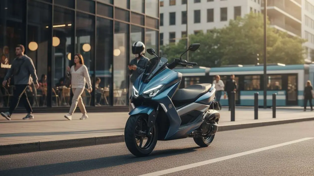  Yamaha Axis Z 2026 scooter urbano barato y eficiente con bajo consumo ideal para la ciudad - Imagen generada por IA 