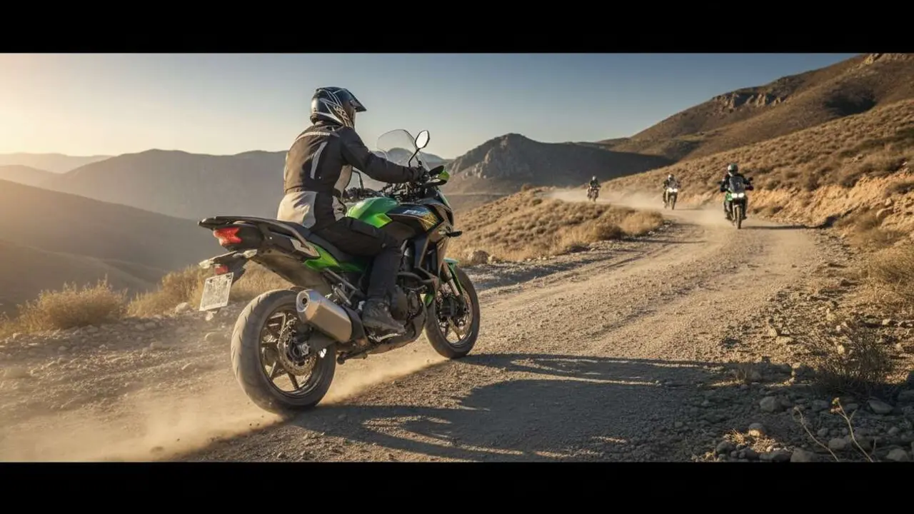  Kawasaki Versys 1100 de 135 CV, la trail aventurera que desaf&iacute;a a la competencia - Imagen generada por IA 