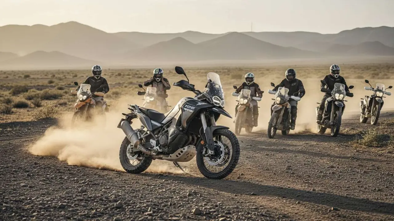  Voge DS800 Rally frente a seis rivales trail en una comparativa todoterreno - Imagen generada por IA 