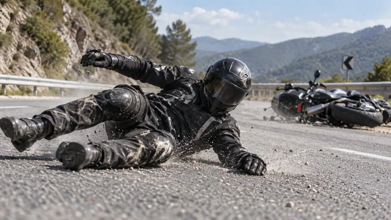 Un accidente en moto