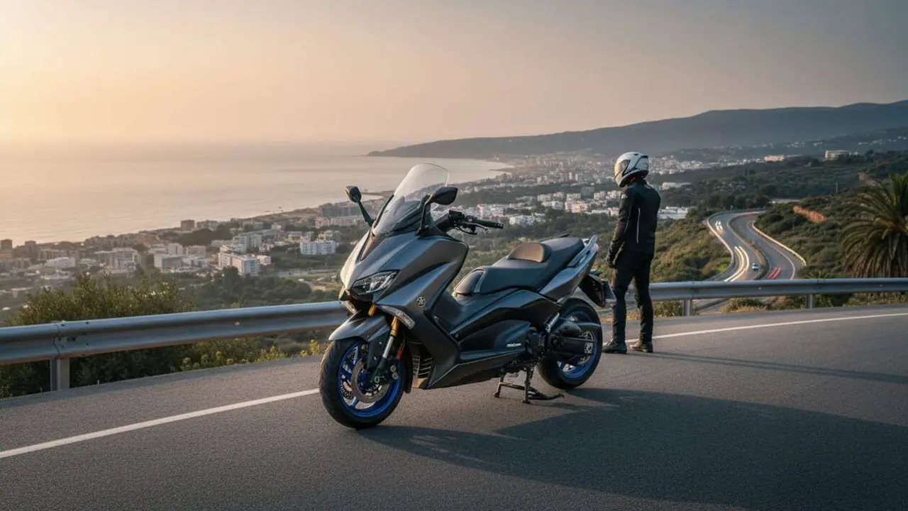  Rival bicil&iacute;ndrico de la Yamaha TMAX por solo 6.288 euros - Imagen generada por IA 