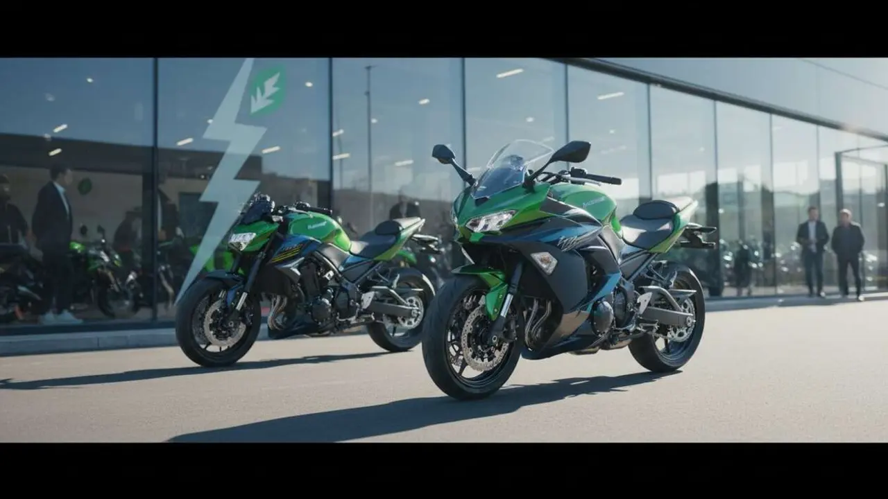  Motos Kawasaki h&iacute;bridas con una rebaja hist&oacute;rica de 13.000 a 5.999 euros - Imagen generada por IA 
