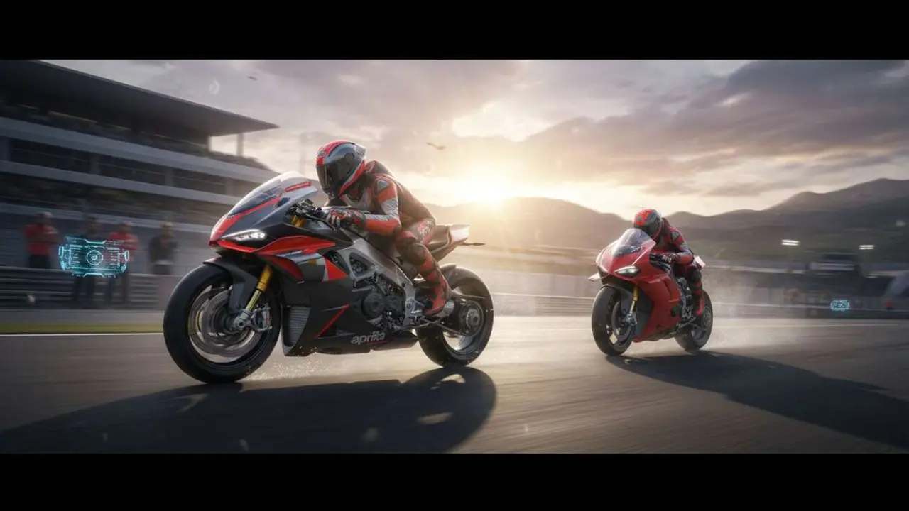  Aprilia trabaja sin descanso para destronar a Ducati en MotoGP - Imagen generada por IA 