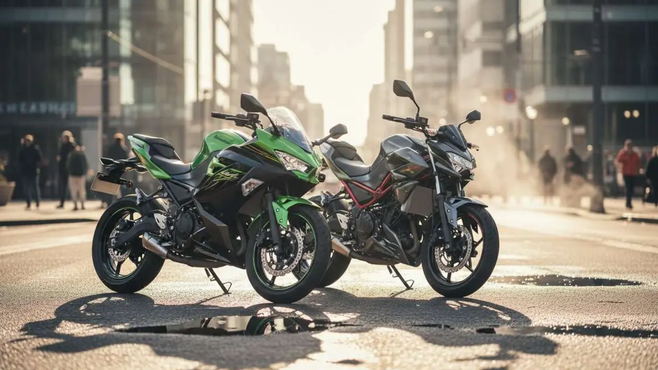  Kawasaki Ninja 125 y Z125 2027: comparativa de las dos motos de acceso - Imagen generada por IA 