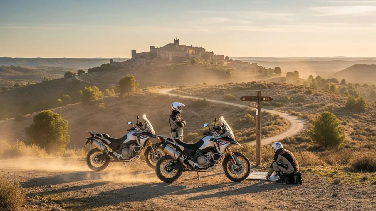  Voge prepara dos rutas secretas en moto por Teruel: todav&iacute;a puedes apuntarte - Imagen generada por IA 