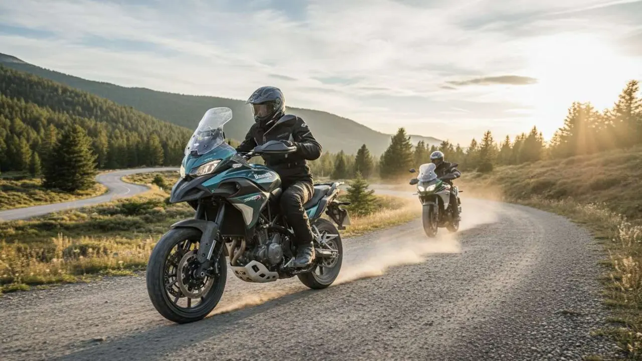  Benelli TRK 702, la trail de 76 CV que rivaliza con Kawasaki por 7.490 euros - Imagen generada por IA 