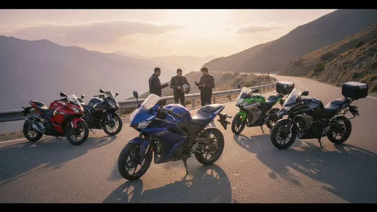  Yamaha R3 junto a 5 motos alternativas con m&aacute;s cilindrada por el mismo precio - Imagen generada por IA 