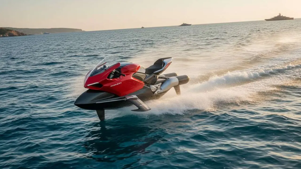 Ducati en el mar: lancha de 1.500 CV con una edici&oacute;n limitada a solo 26 unidades - Imagen generada por IA 