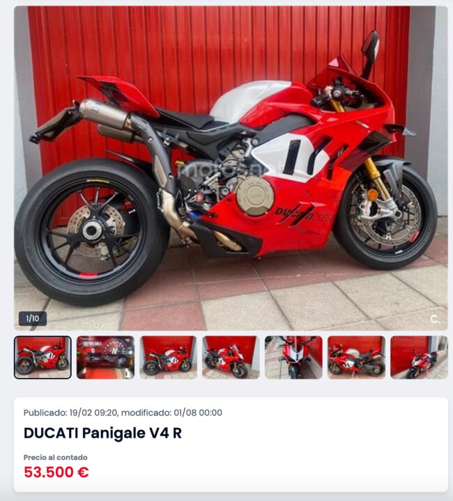 El anuncio de la Ducati