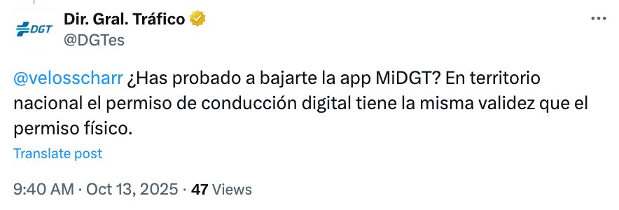 La respuesta de la DGT