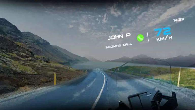 El casco Shoei de realidad aumentada