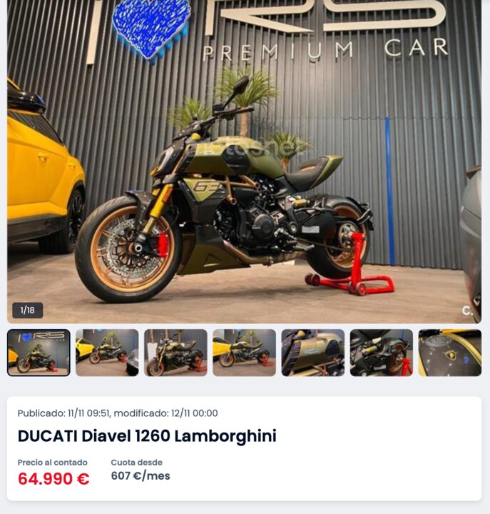 El anuncio de la moto Ducati