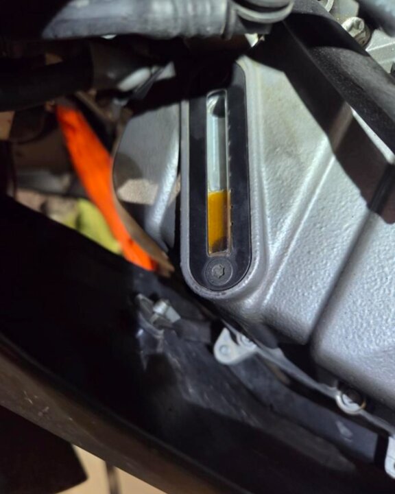 El nivel de aceite de la KTM 1290 Super Adventure